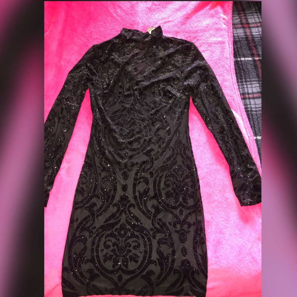 Black sheer dress
